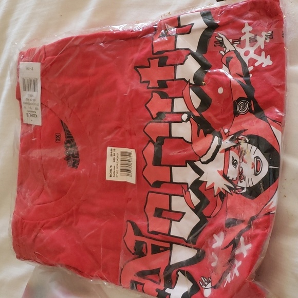 Shonen Jump Narito Anime Christmas T-shirt in Red Size 2X - Picture 2 of 5